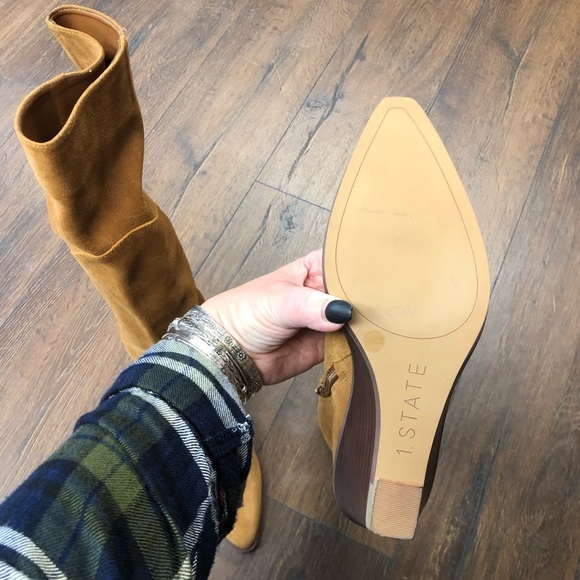 NEW 1. STATE
Kern Suede Over-The-Knee Wedge Boots - Picture 5 of 5